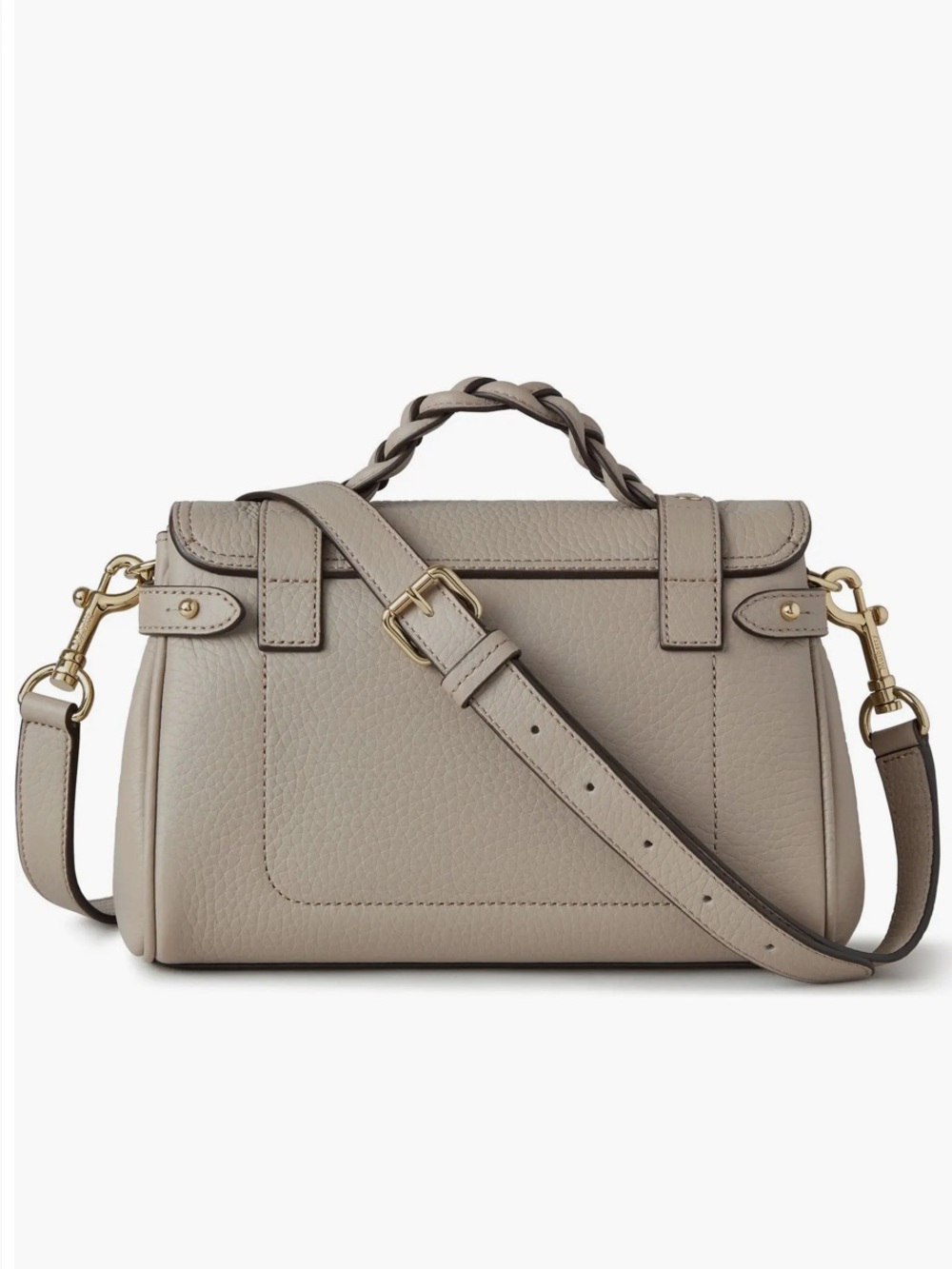 Mulberry Mini Alexa Leather Satchel in Cashmere Taupe NWOT - Picture 3 of 13
